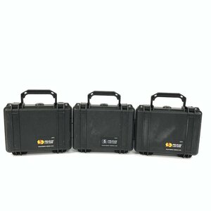 PELICAN pelican 1150 CASE body. external dimensions :W240xH109xD198mm/ weight :0.7. small size waterproof hard case 3 point set * present condition goods [TB]