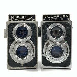 RICOH リコー RICOH FLEX 7S / 6 二眼レフカメラ2点セット 本体レンズ:1;3.5 / 80mm●動作未確認品【TB】【委託】