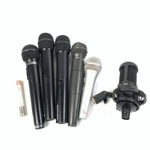 audio-technica AT2020 / SHURE / BMB / SONY 各種マイク まとめ売り6本セット　マイクホルダ/バッテリー付き★動作未確認品【TB】【委託】