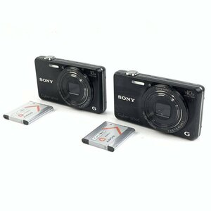 SONY ソニー Cyber-shot DSC-WX220 コンパクトデジタルカメラ まとめ売り 2台セット バッテリー付き●動作品