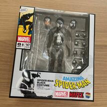 マフェックス No.168 MAFEX SPIDER-MAN BLACK COSTUME (COMIC Ver.)_画像8