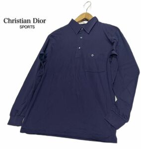 Christian Dior SPORTS★クリスチャンディオール★（L）長袖 ポロシャツ/ダークパープル系 