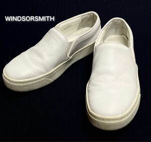 WINDSORSMITH★ウィンザースミス★（36）本革 レザー シューズ 靴/白