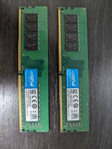【中古】DDR4メモリ 32GB(16GB2枚組) Crucial CT16G4DFD8213.C16FAD1 [DDR4-2133]