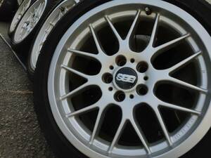 BMW E39外し BBS RX209　18インチ8.5J ET10　5穴PCD 120、235/40R18タイヤ付4本セット 【中古】