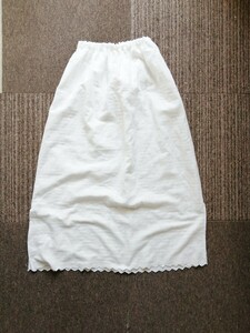 刺繍ダブルガーゼ　ペチスカート☆コットン☆ハンドメイド Check&Stripe