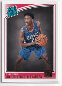 シェイ・ギルジアス・アレクサンダー 2018-19 Panini Donruss #162 RR RC Shai Gilgeous-Alexander Clippers