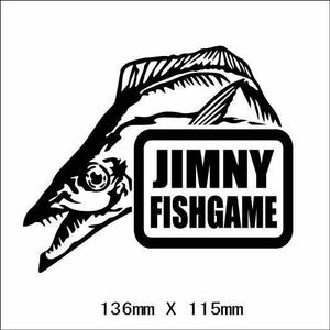 送料無料　ジムニー×釣り　ステッカー【JIMNY FISHGAME】クーラーボックス　四駆