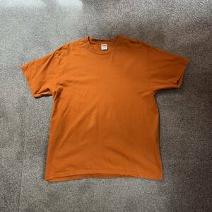 SUPREME ブランク Tシャツ オレンジ シュプリームシュプリーム USA製 アメリカ製 無地 コットン L 美品