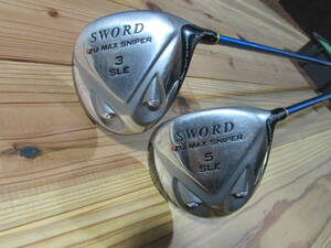  б/у KATANA Fairway Wood 3W 5W 2 шт. комплект SWORD iZU MAX SNIPER SLE FREX-S