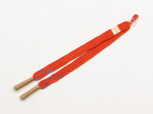 正絹平織り羽織紐(オレンジ、ブルー)