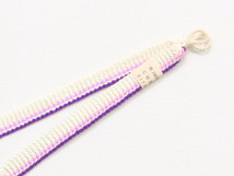 正絹平織り羽織紐(白、紫、ピンク)_画像2