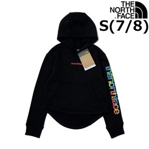 売切り【正規新品】THE NORTH FACE◆GIRLS CAMP FLEECE PULLOVER HOODIE パーカー US限定 袖ロゴ 裏起毛 アウトドア(S)黒 240517-20