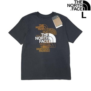 売切り【正規新品】THE NORTH FACE◆BOYS S/S GRAPHIC TEE 半袖 Tシャツ US限定 ハーフドームロゴ アウトドア(L)グレー 240517-10