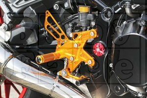 Y★5％OFF★業販価格は問合せ下さい★新品ベビーフェイス4ポジションバックステップ　 ゴールド Z900RS/cafe　002-K033GD