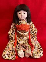 コレクター所蔵品 市松人形 日本人形 アンティーク 抱き人形 丸平 豆人形 玩具 雛人形 ビスクドール 戦前 縮緬 昭和初期 _画像2