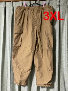 ユニクロ 3XL ワイドフィットパラシュートカーゴパンツ 32 BEIGE 