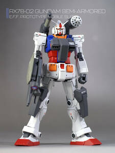 Art hand Auction HG 1/144 Gundam شبه مدرعة [منتج نهائي مجدد ومطلي] النسخة الأصلية, شخصية, جاندام, منتج منتهي