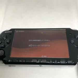 ジャンク品　通電確認済　動作未確認 SONY PSP バッテリーなし PlayStation ポータブル PSP3000 ブラック 現状 品