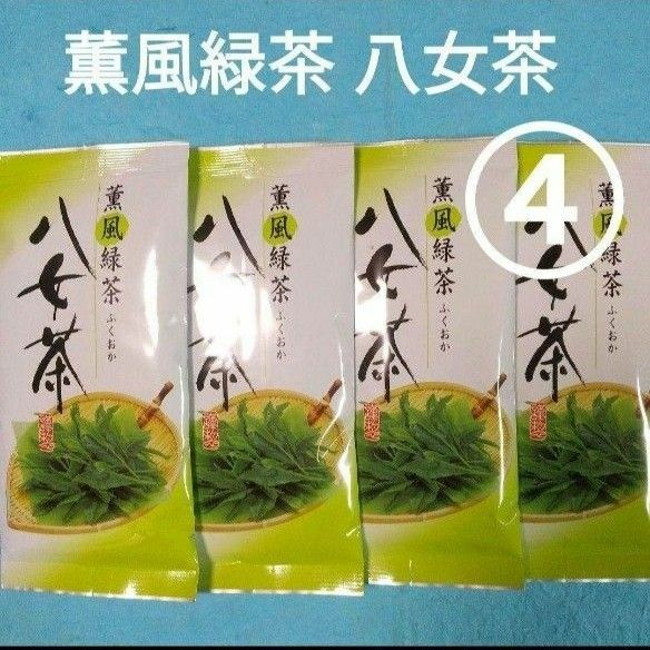 お茶4袋　薫風緑茶 八女茶×4袋　　九州銘茶　八女茶　煎茶　緑茶