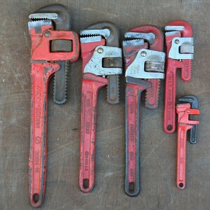 MCC LOBSTER HIT SK11 pipe wrench together 5 pcs set pie Len hand tool tool piping tool 