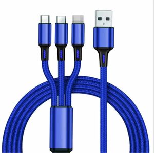 １本3役 Lightning/Micro USB/Type-C 色：充電器 急速充電 