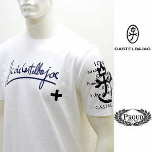 カステルバジャック Tシャツ 48 L ゴルフ タウンウェア 半袖 バックショットモデル メンズ 新作23SS 2322775 jc KRs m7213272117