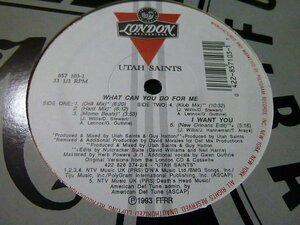 Utah Saints - What Can You Do For Me / Hard Mix／1993／US／検：アメリカ盤 12インチ 12inch David Morales Progressive Hard House
