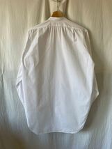 French vintage ドレスシャツ 白 バンドカラー 50s 60s 長袖シャツ ビンテージ euro vintage 白シャツ 刺繍タグ_画像8