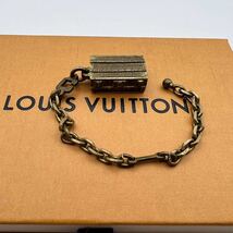 1円〜 ルイヴィトン LOUIS VUITTONブレスレット エルメス チェーン チャーム トランク キーホルダー ゴールド　アクセサリー _画像1