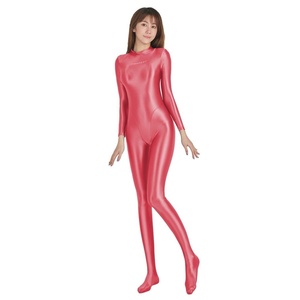 * postage 390 jpy AMORESY Leotard long length long arm race queen contest Dance rhythmic sports gymnastics fancy dress costume 017(ROSE RED)XXXL