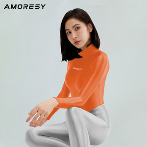 ・送料390円 AMORESY Clotho レオタード ロングアーム コスプレ レースクイーン ダンス新体操仮装 コスチューム 010(ORANGE)ＸＸＸＬ