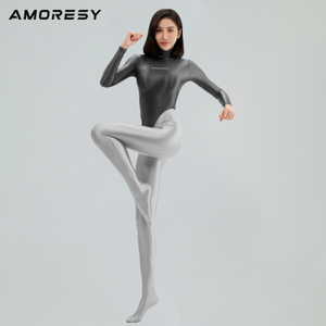 * стоимость доставки 390 иен AMORESY Clotho long arm Leotard костюмированная игра race queen .. купальный костюм состязание Dance художественная гимнастика маскарадный костюм 010(DARK GRAY)L