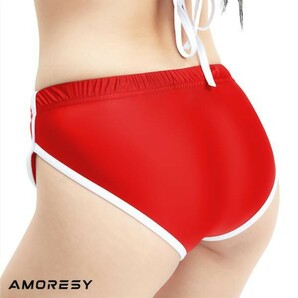 ・送料390円 AMORESY Celaeno フィットネスヨガビーチ ショーツ 082(RED)ＸＸＬの画像2