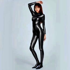  включение в покупку не возможно * стоимость доставки 390 иен супер глянец Leotard длинный length race queen художественная гимнастика маскарадный костюм стрейч костюм ( черный )XL