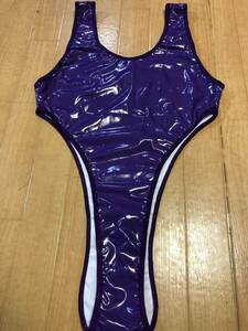  including in a package un- possible * postage 390 jpy super lustre super stretch .. swimsuit costume fancy dress extension extension high leg Leotard ( purple )XL