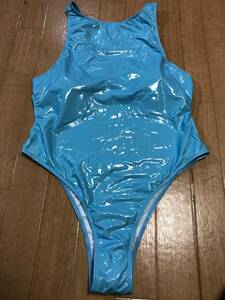  including in a package un- possible * postage 390 jpy super lustre super stretch .. swimsuit costume fancy dress extension extension swimsuit Leotard ( light blue )XXL