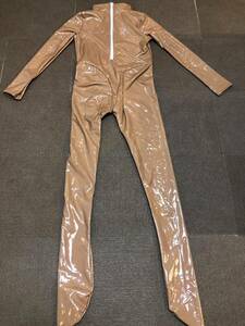  including in a package un- possible * postage 390 jpy super lustre Leotard long length race queen contest Dance rhythmic sports gymnastics fancy dress stretch costume ( Brown )XXXL