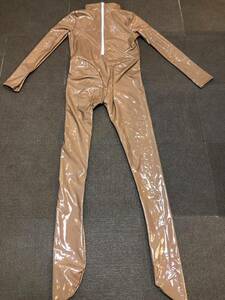  включение в покупку не возможно * стоимость доставки 390 иен супер глянец Leotard длинный length race queen художественная гимнастика маскарадный костюм стрейч костюм ( Brown )XL