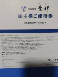 東祥　株主優待券 1枚　　1~3枚　6/30　　ミニレター可　　　ホリデイスポーツクラブ　 ホリデイゴルフガーデン