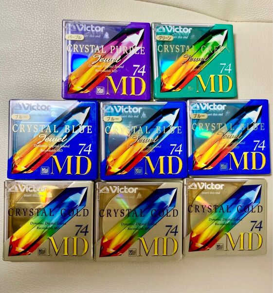 Victor CRYSTAL シリーズ 録音用 MD 74分 8枚セット