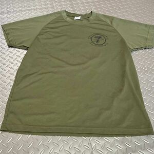 米軍放出品 Tシャツ　7th Communication Battalion サバゲー　ランニング　OD MEDIUM (INV O89)