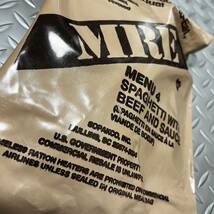 沖縄 米軍実物 MRE/SOPAKCO Meal Ready To Eat レーション MENU4 SPAGHETTI 2024/4検品　(INV R#62)_画像2