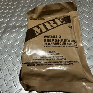 沖縄 米軍実物 MRE/SOPAKCO Meal Ready To Eat レーション MENU2 Beef Shredded 2024/4検品　(INV R#70)