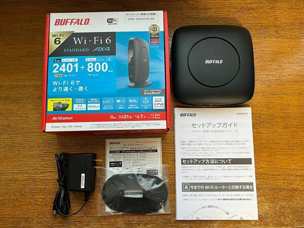 【中古動作品】BUFFALO WSR-3200AX4S-BK 無線LANルーター Wi-Fi6対応【美品】