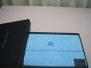 * бесплатная доставка * Burberry [ запад река. сделано в Японии ]*.... бледно-голубой * полотенце простыня *100 иен ~