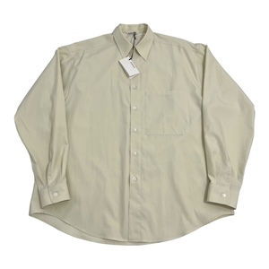 新品未使用 AURALEE オーラリー 24SS WASHED FINX TWILL BIG SHIRT フィンクス ビッグ 長袖シャツ ライトイエロー