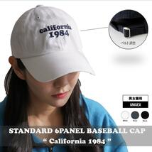 【送料込】キャップ レディース 帽子 [ California ] ネイビー ベルト調整 コットン ベースボールキャップ カリフォルニア UV 紫外線対策 _画像7