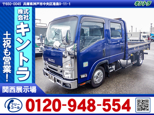 H29　Isuzu　Elf　Double cab　longボディ　全席PW　最大積載1800kg #K2778