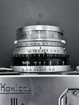 ②Konica IIIA コニカ 340630 カメラ フィルムカメラ シャッター稼働　レンズHexanon 1:1.8 f=50mm konishiroku No125561_画像4